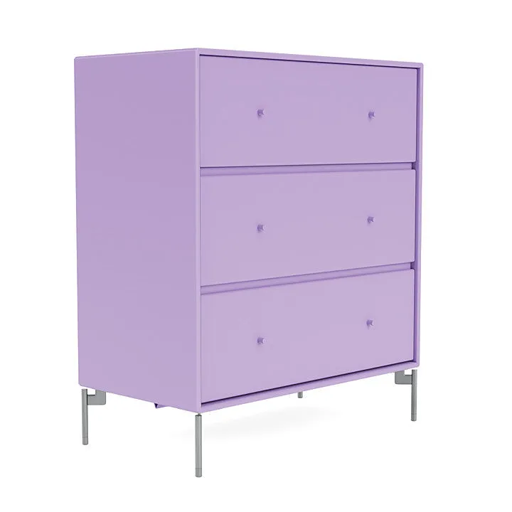 Montana Carry Dresser With Legs, Iris/Matt Chrome