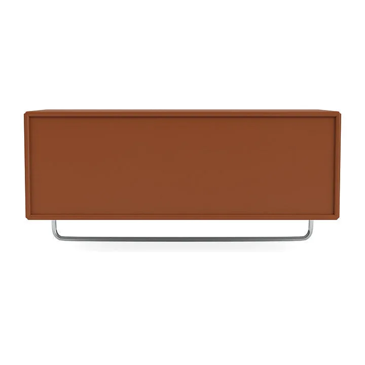 Montana Coat Shelf With Clothes Rack, Hazelnut Brown