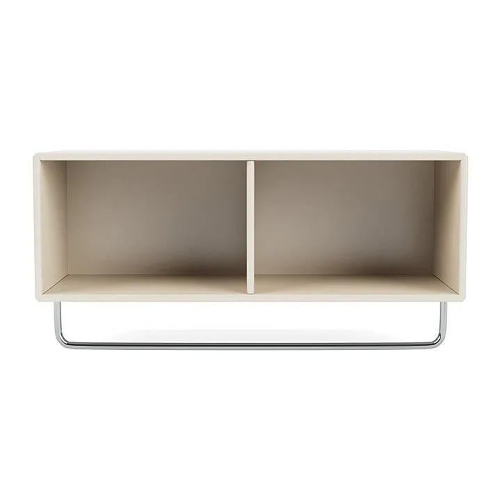 Montana Coat Shelf With Clothes Rack, Oat