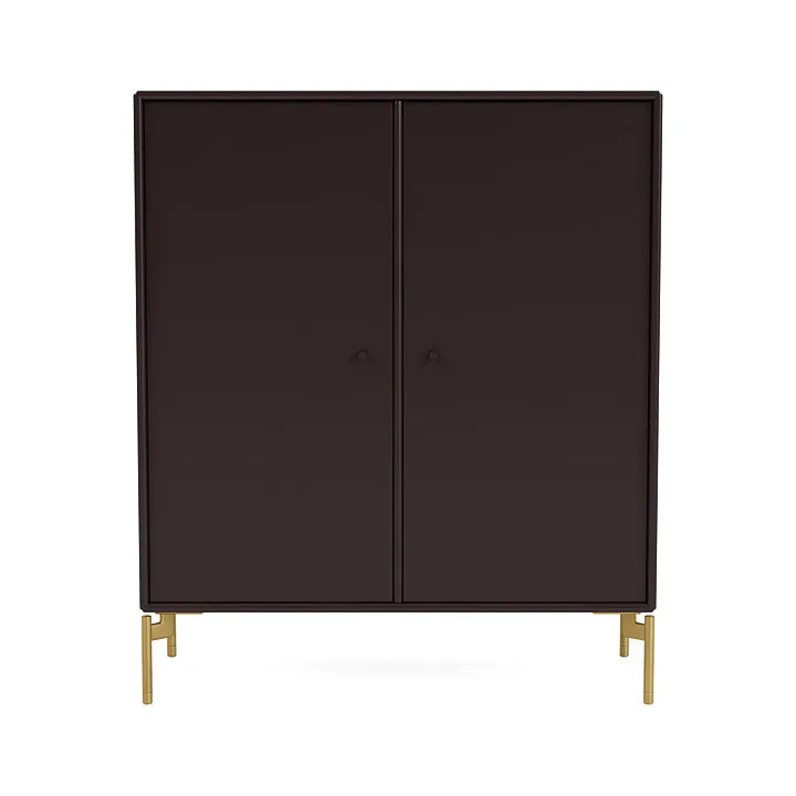 Montana Cover Cabinet With Legs, Balsamic/Brass