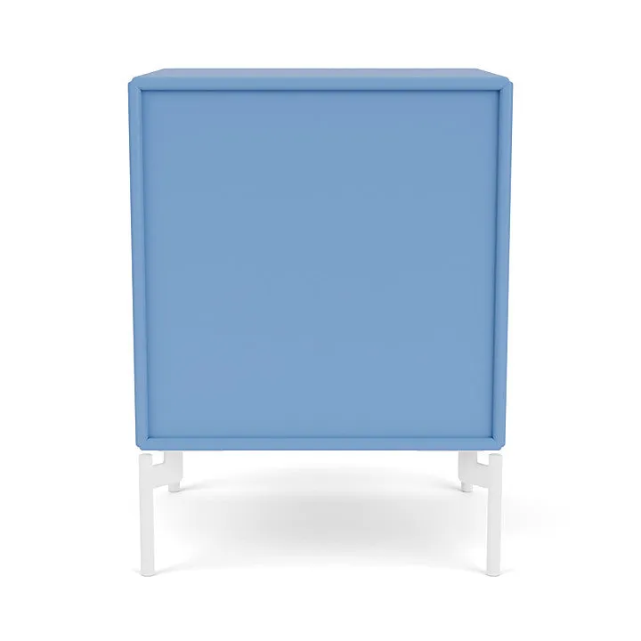 Montana Dream Nightstand With Legs, Azure Blue/Snow White