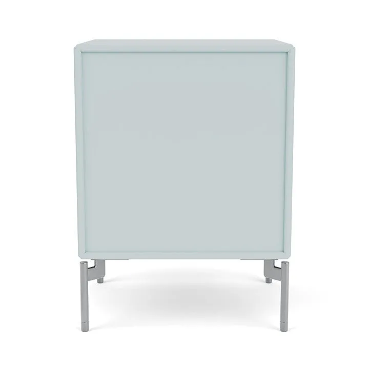 Montana Dream Nightstand With Legs, Flint/Matt Chrome