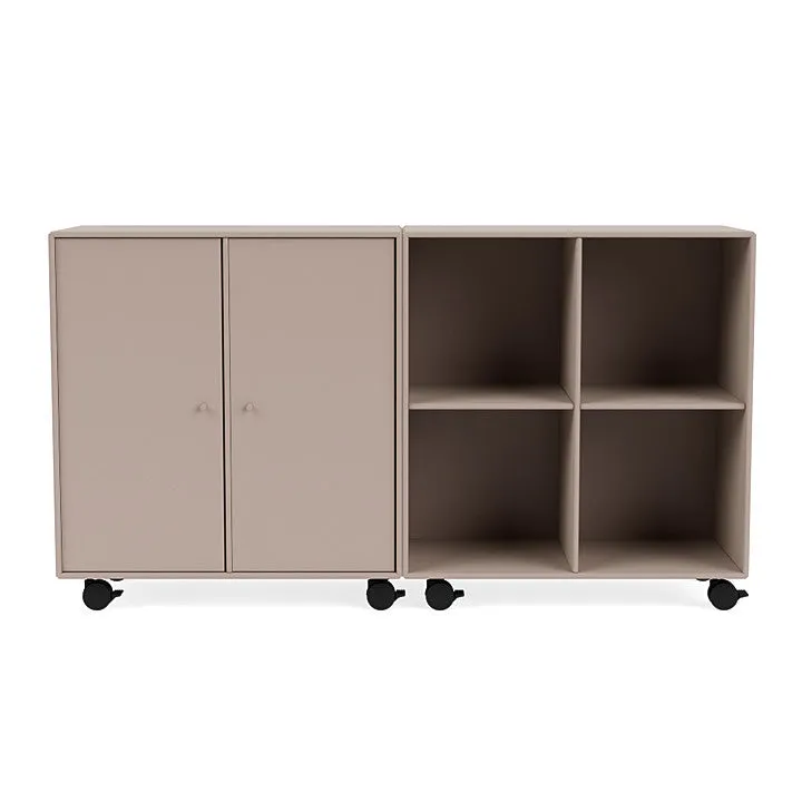 Montana Pair Classic Sideboard With Castors, Mushroom Brown
