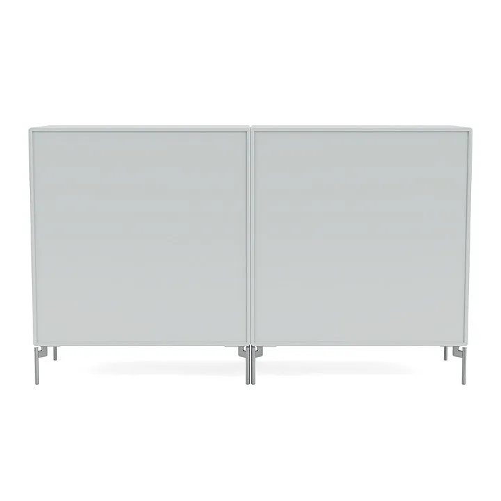 Montana Pair Classic Sideboard With Legs, Oyster/Matt Chrome