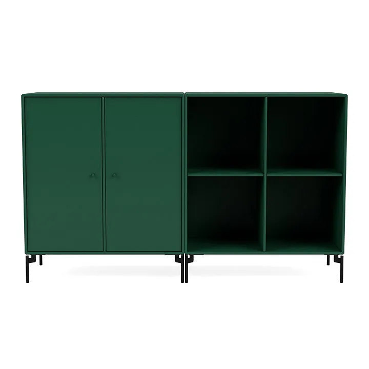 Montana Pair Classic Sideboard With Legs, Pine/Black