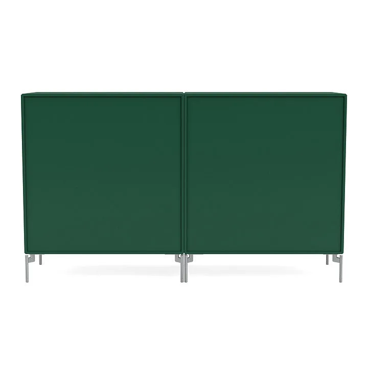 Montana Pair Classic Sideboard With Legs, Pine/Matt Chrome
