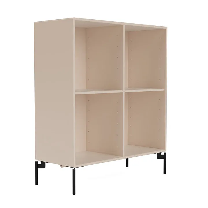 Montana Show Bookcase With Legs, Clay/Black