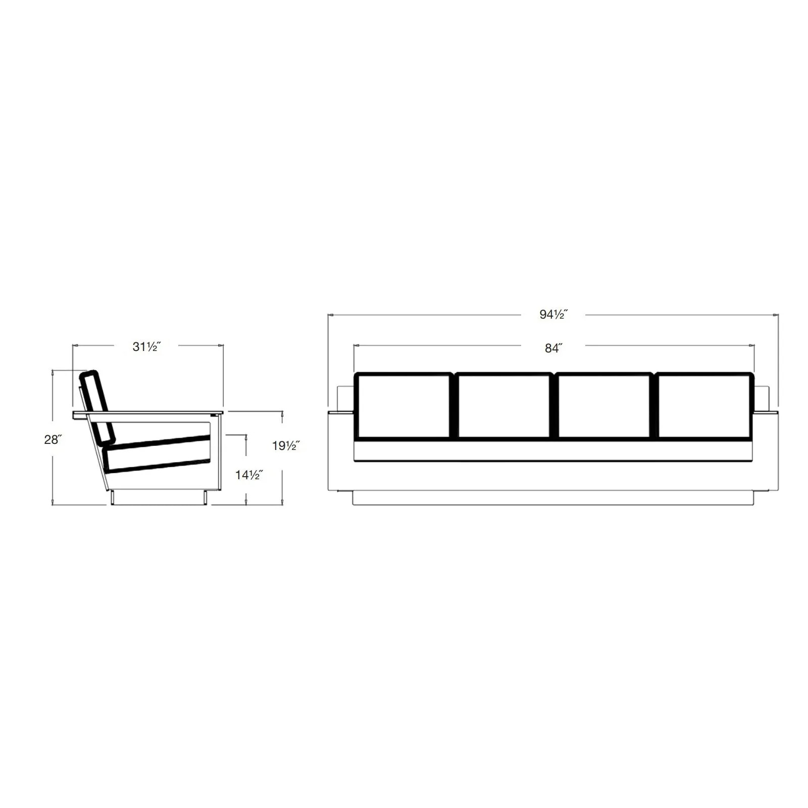 Nisswa 96 Sofa