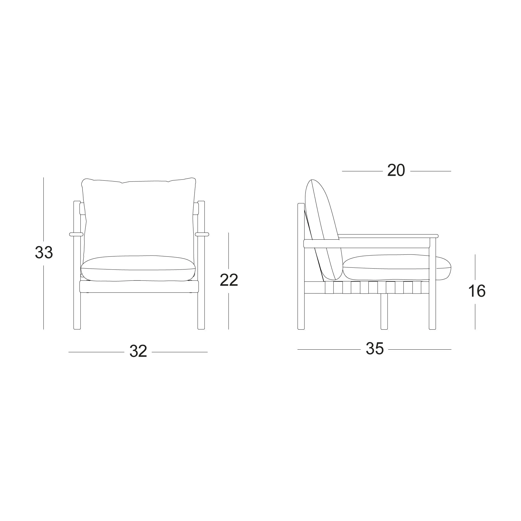 Oda Outdoor Lounge Chair