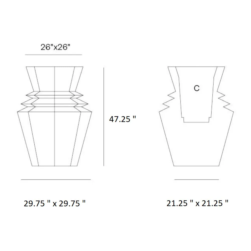 Origami Hinoki Planter