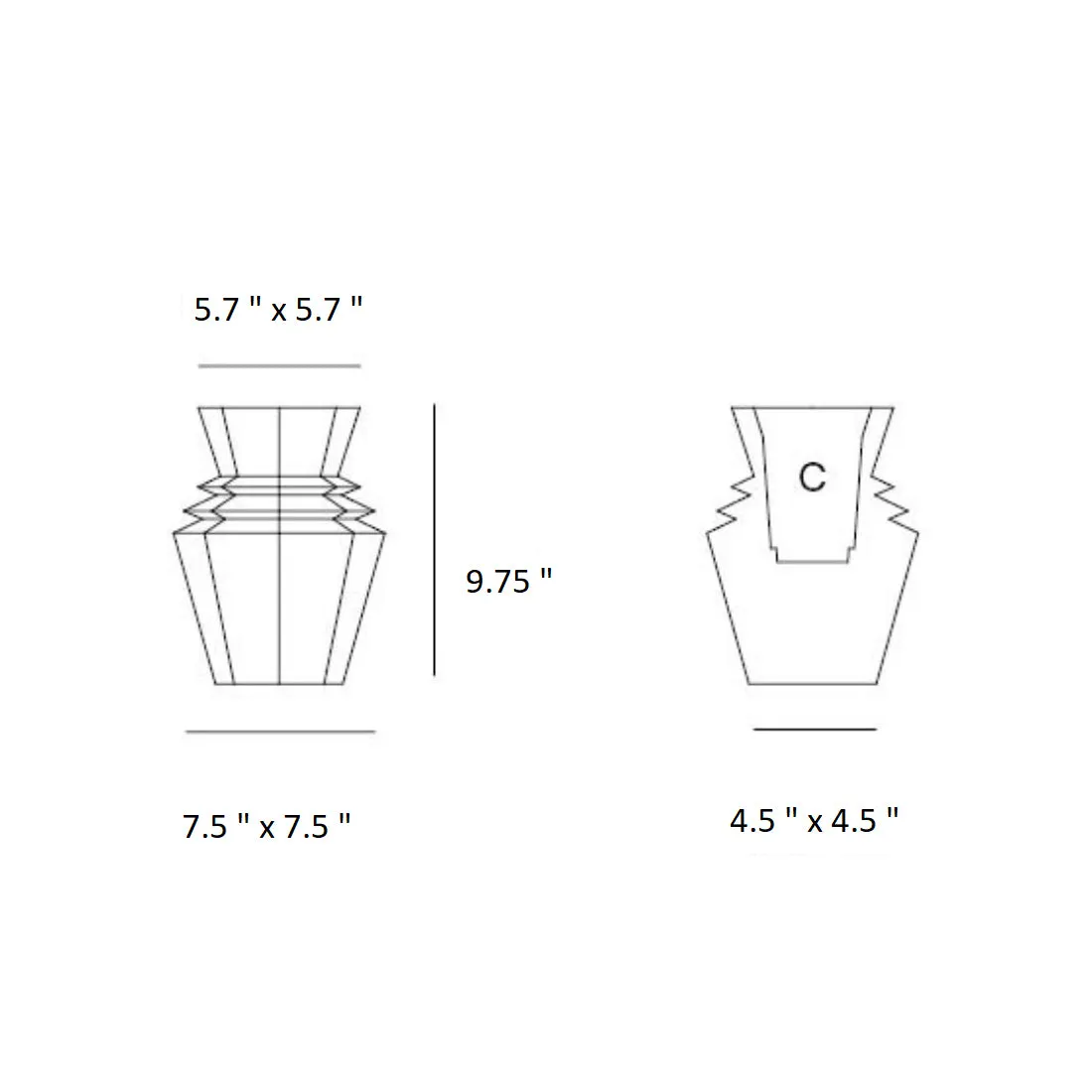Origami Hinoki Planter
