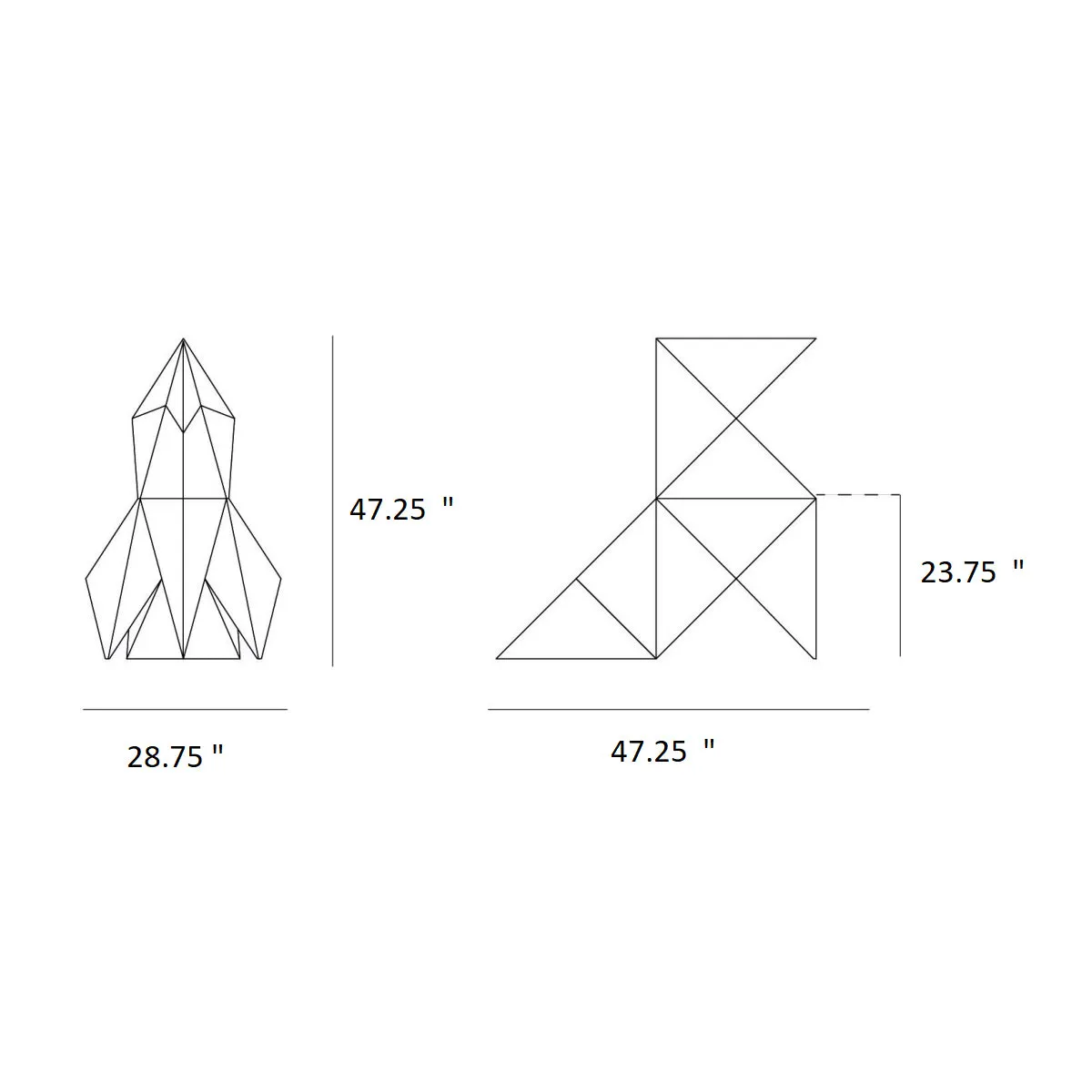 Origami Tori Statue
