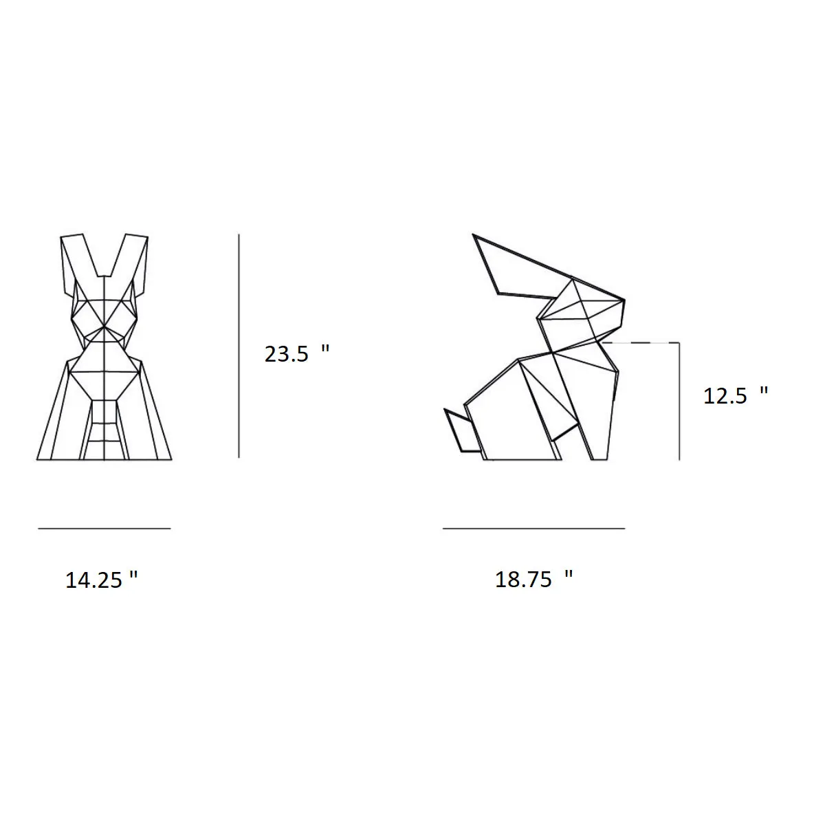 Origami Usagi Statue