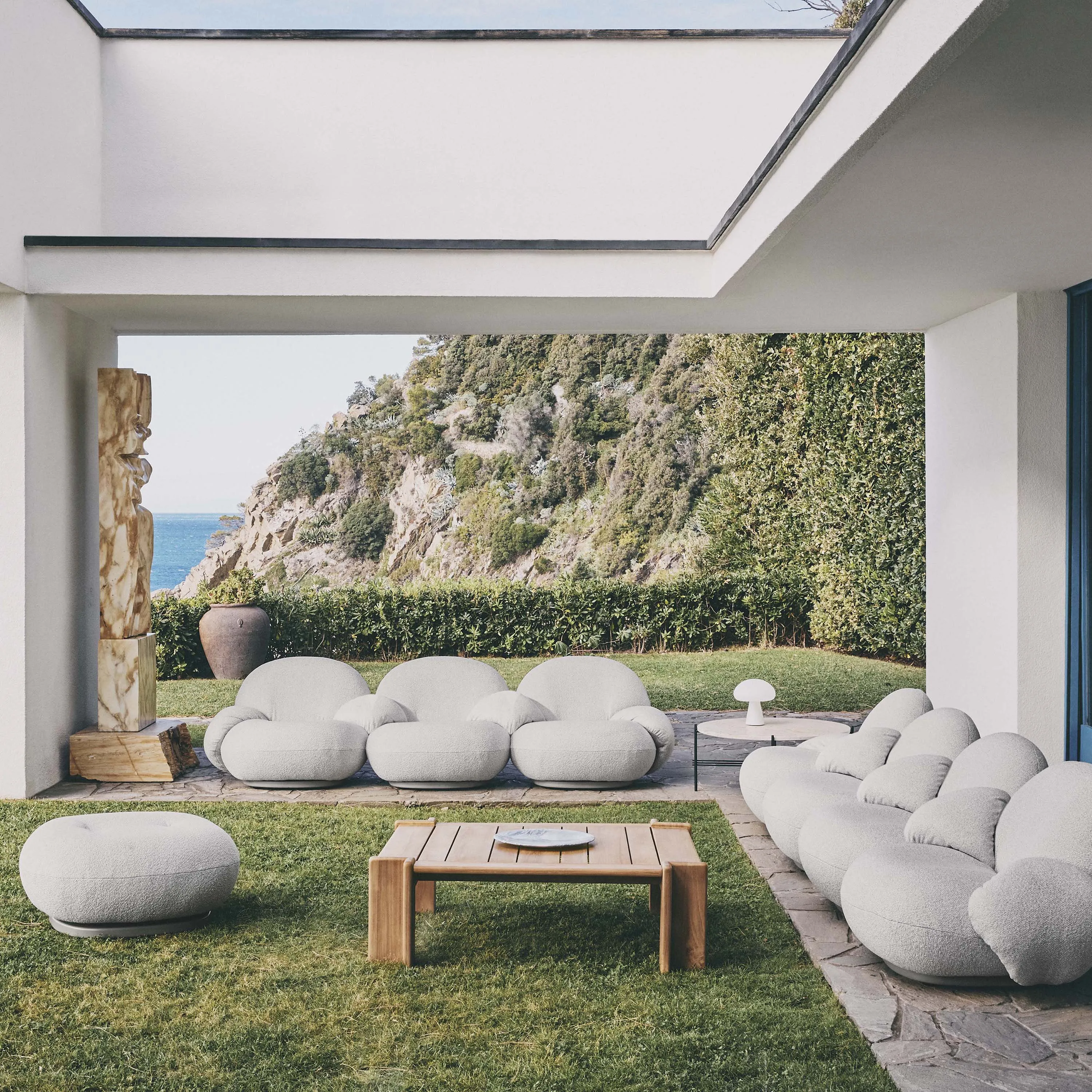 Pacha Outdoor Ottoman With Swivel Base