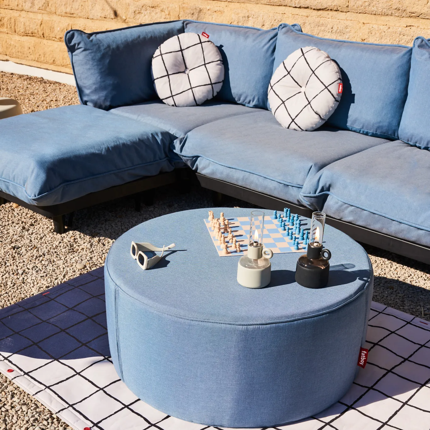 Paletti 3 Seater with Ottoman Outdoor Lounge Set