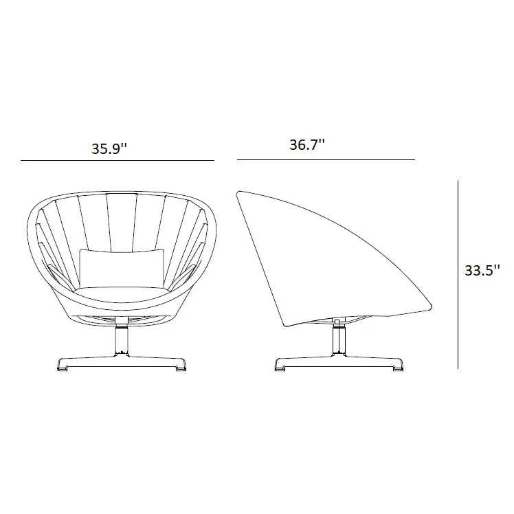 Peacock Outdoor Lounge Chair with Swivel Base