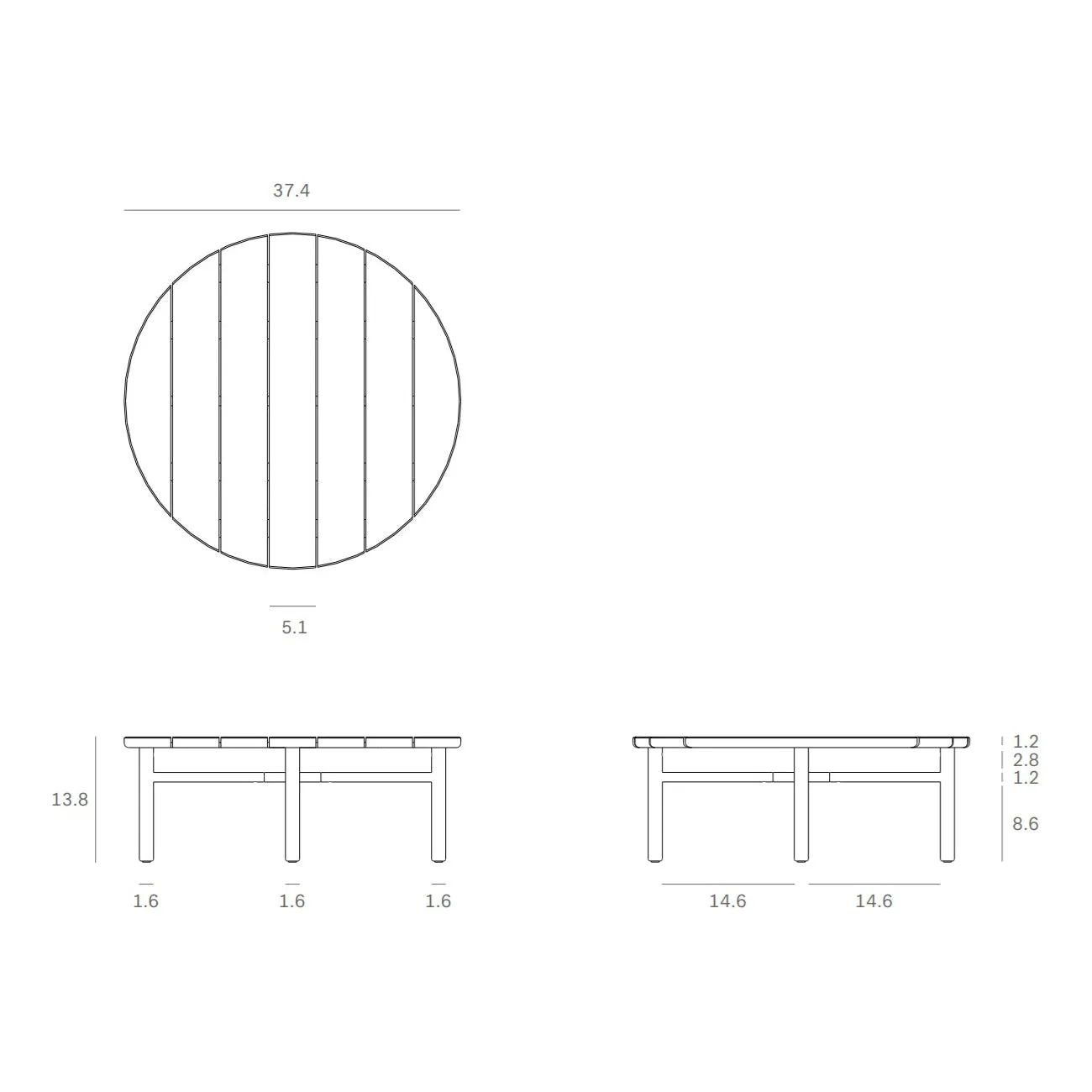 Quatro Outdoor Coffee Table