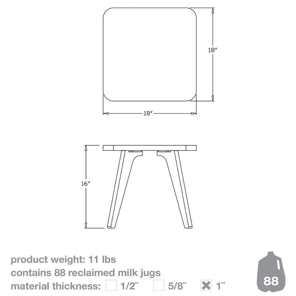 Satellite Square End Table