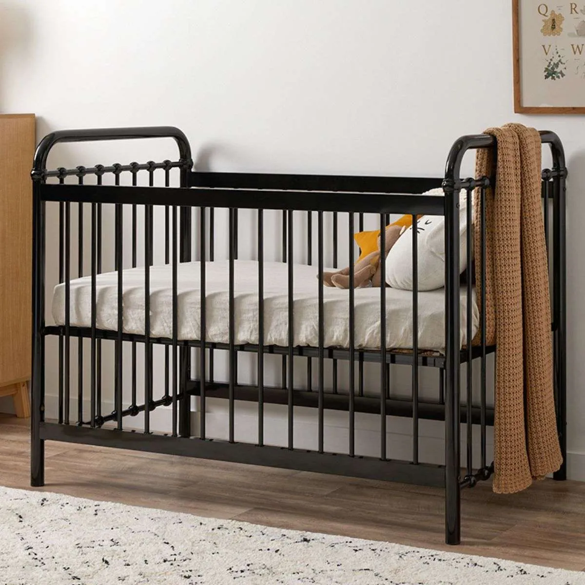 Sonata Black 3-in-1 Cot Conversion Bundle Mocka