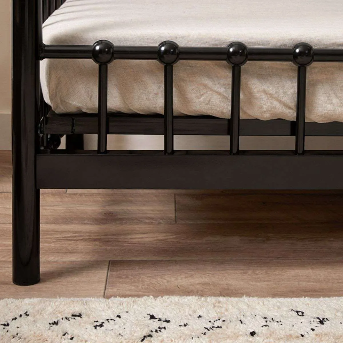 Sonata Black 3-in-1 Cot Conversion Bundle Mocka