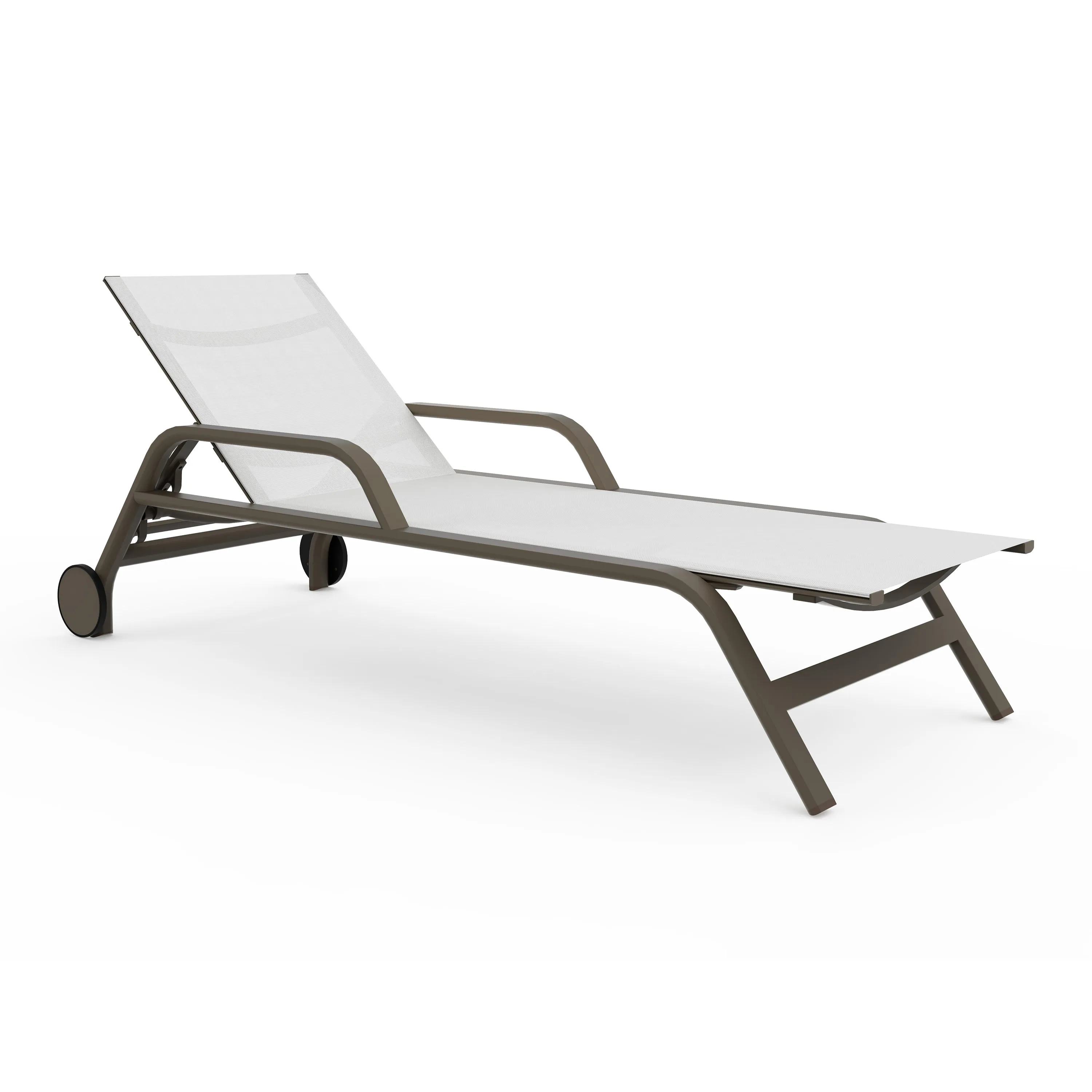 Stack Chaiselongue with Arms and Wheels
