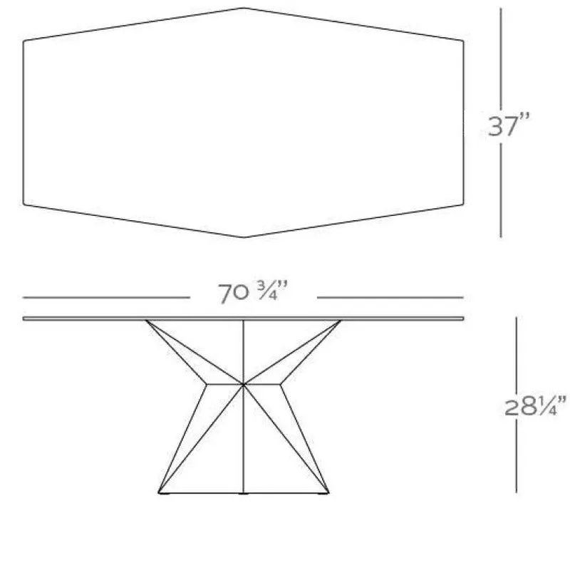 Vertex Rectangle Table - Full White