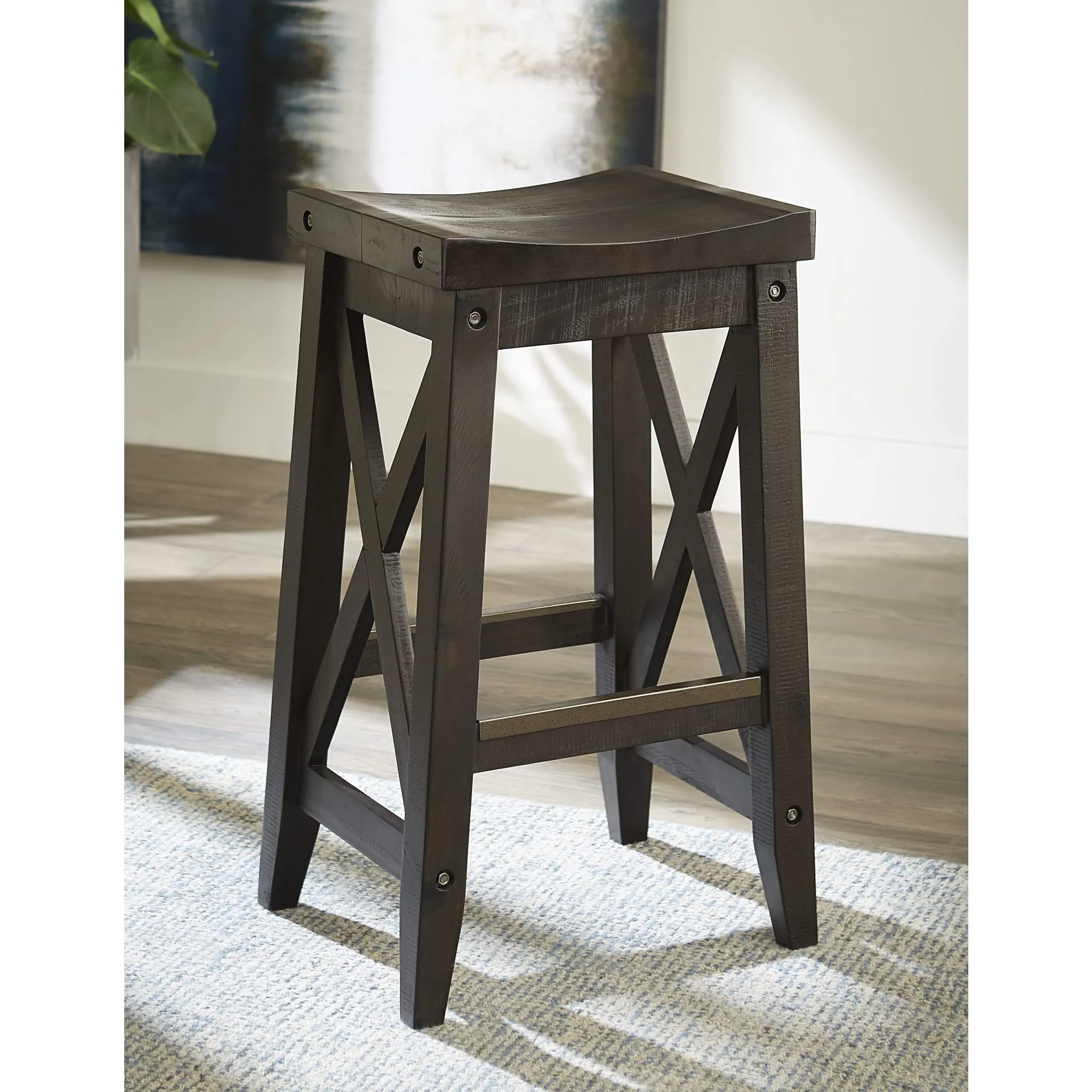 Yosemite Solid Wood Bar Stool in Cafe Modus
