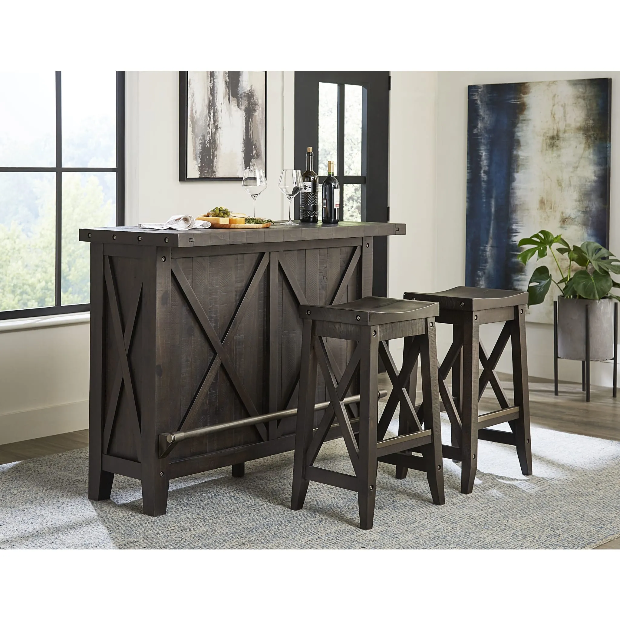 Yosemite Solid Wood Bar Stool in Cafe Modus